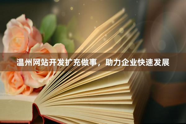 温州网站开发扩充做事，助力企业快速发展