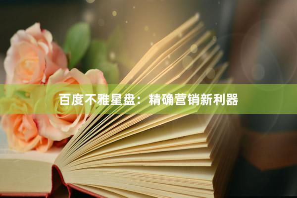 百度不雅星盘：精确营销新利器